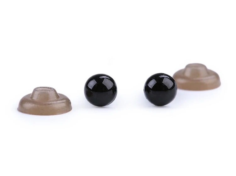 Oczy do maskotek / 6 mm / czarne / 1 para.