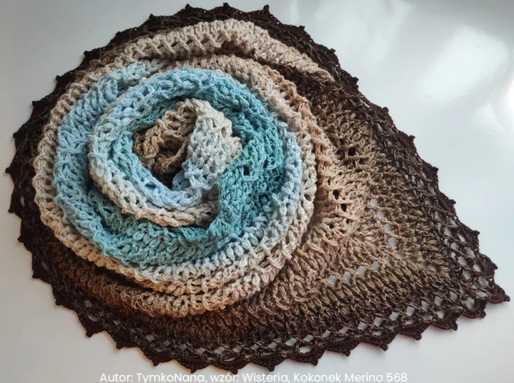Autor TymkoNana wzór Wisteria Kokonek Merino 568