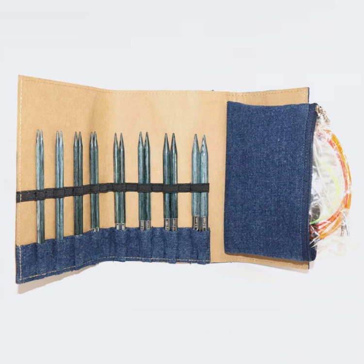 Zestaw drutów wymiennych KnitPro Indigo Wood / 20643