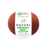 Włóczka Gazzal Organic Baby Cotton 445 / cegła