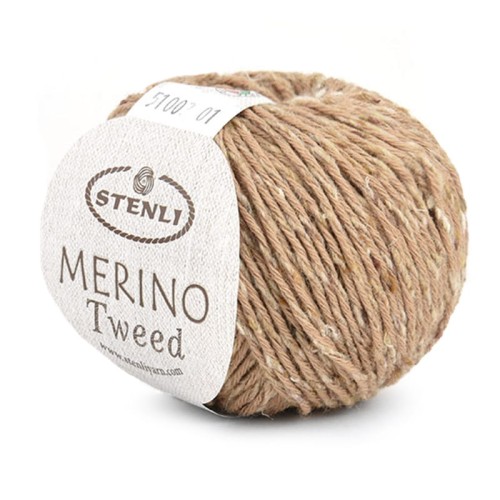 Włóczka Stenli Merino Tweed 51003 / ciemny beż