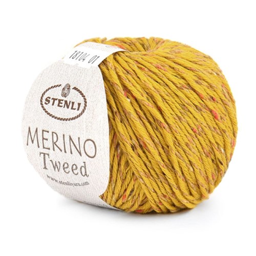 Włóczka Stenli Merino Tweed 18104 / musztarda