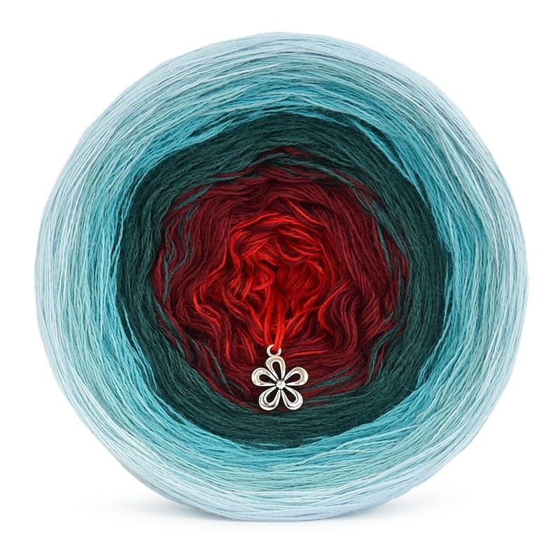 KOKONEK Merino 674 - Lodowy błękit/patyna/szmaragd/ciemny szmaragd/bordo/czerwień