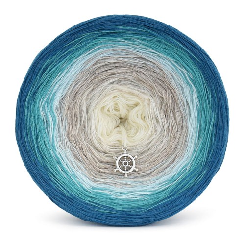 KOKONEK Merino 672 Justyna - Petrol/szmaragd/lodowy błękit/safari/krem