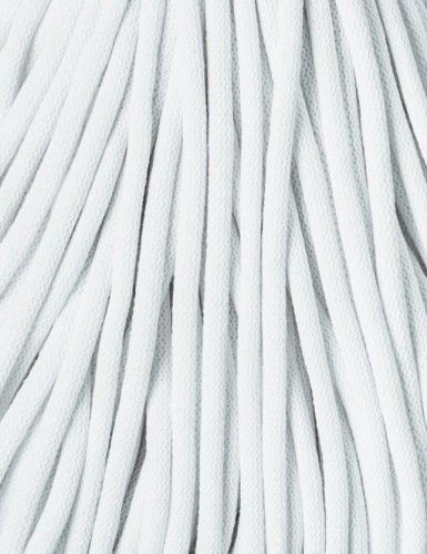 Sznurek pleciony bawełniany Bobbiny Jumbo / Biały / White / 9mm / 100m