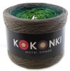 KOKONEK A086 Brązowoszary/zieleń butelkowa/paproć