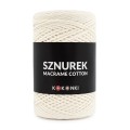 Sznurek Macrame Cotton by KOKONKI 2mm / rolka 200m / krem (wiązany)