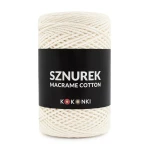 Sznurek Macrame Cotton by KOKONKI 2mm / rolka 200m / krem - OUTLET