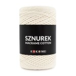 Sznurek Macrame Cotton by KOKONKI 2mm / rolka 200m / krem - OUTLET