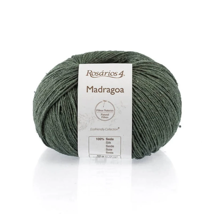 Włóczka Rosarios 4 Madragoa 13 / Verde tropa / ciemna zieleń / 50g