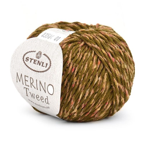 Włóczka Stenli Merino Tweed 83504 / oliwka