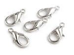 Karabińczyk metalowy do chwostów 2.5 mm / 12 x 21 mm / nikiel / 5 szt.