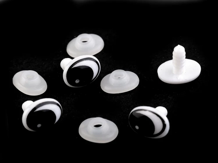 Oczy do maskotek płaskie / owalne / 11 x 15 mm / 4 szt.