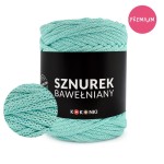 PREMIUM sznurek bawełniany by KOKONKI 5mm / rolka 100m / 566 mięta 