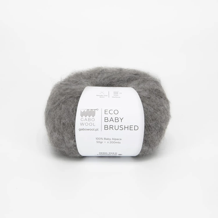 Włóczka Gabo Wool Eco Baby Brushed F2341 / szary