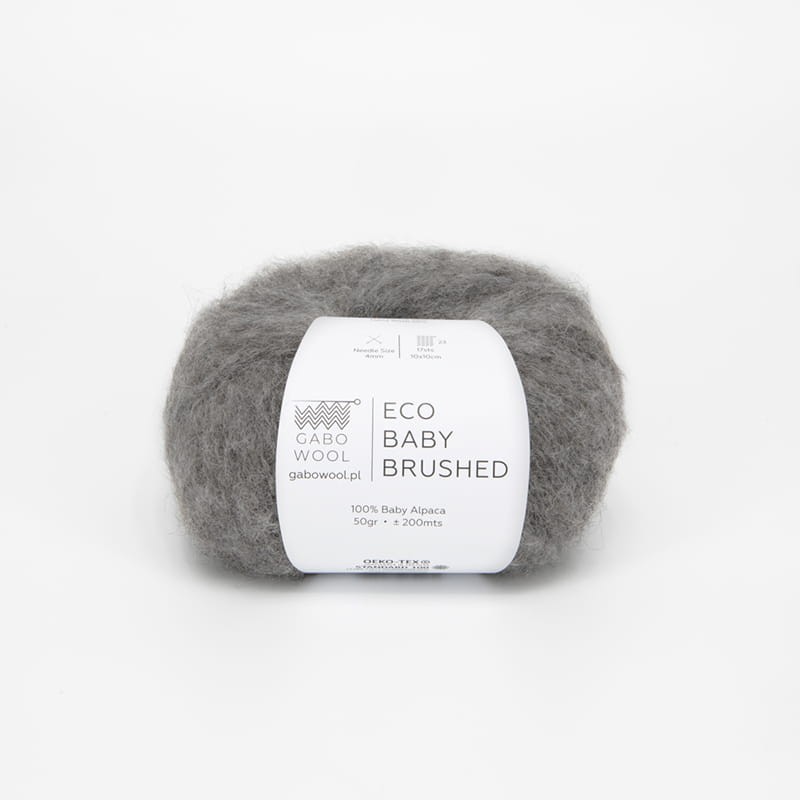 Włóczka Gabo Wool Eco Baby Brushed F2341 / szary