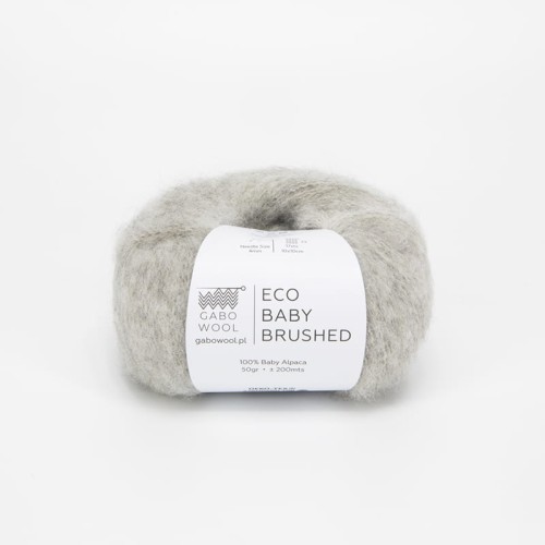Włóczka Gabo Wool Eco Baby Brushed FTE1305 / jasny szary