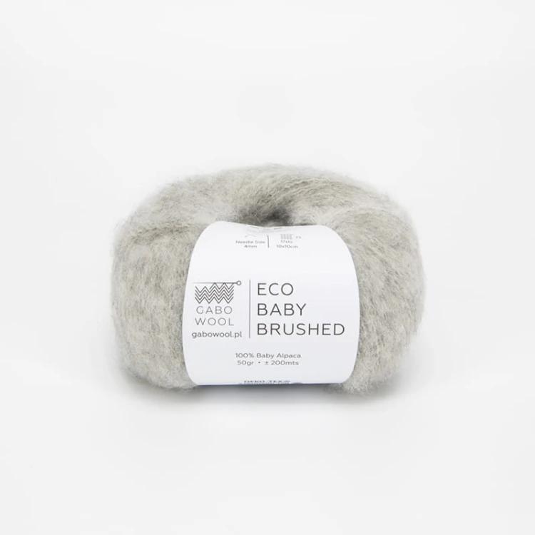 Włóczka Gabo Wool Eco Baby Brushed FTE1305 / jasny szary