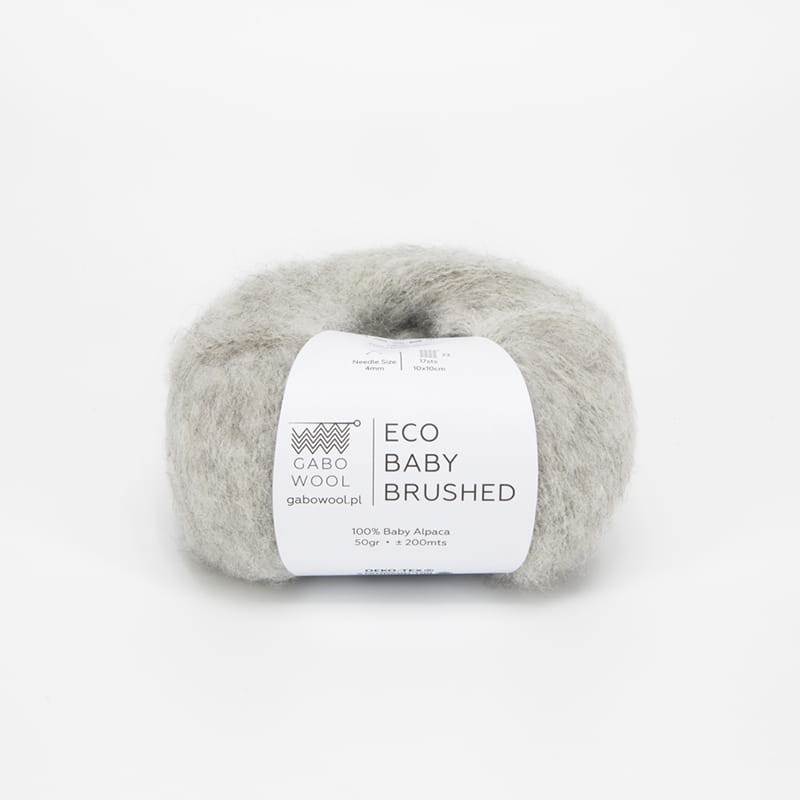 Włóczka Gabo Wool Eco Baby Brushed FTE1305 / jasny szary