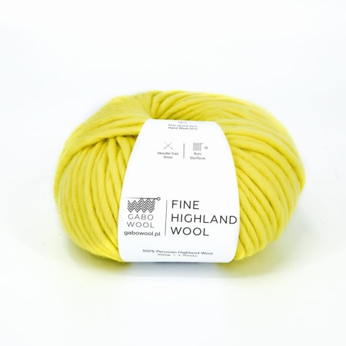 Włóczka Gabo Wool Fine Highland Wool 2224 / cytryna