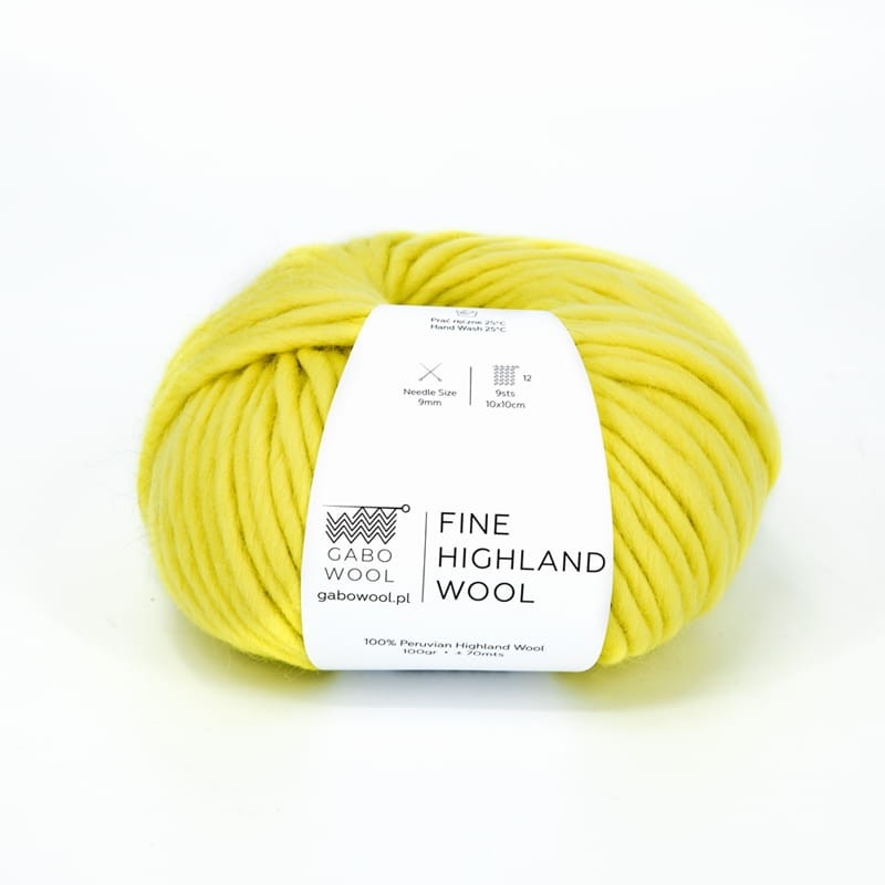 Włóczka Gabo Wool Fine Highland Wool 2224 / cytryna