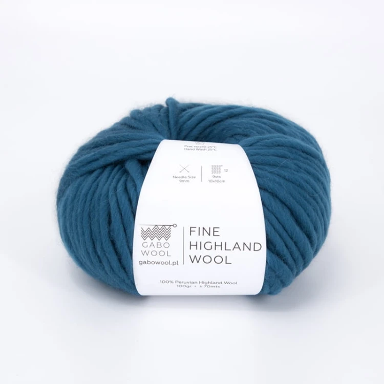 Włóczka Gabo Wool Fine Highland Wool 2396 / petrol