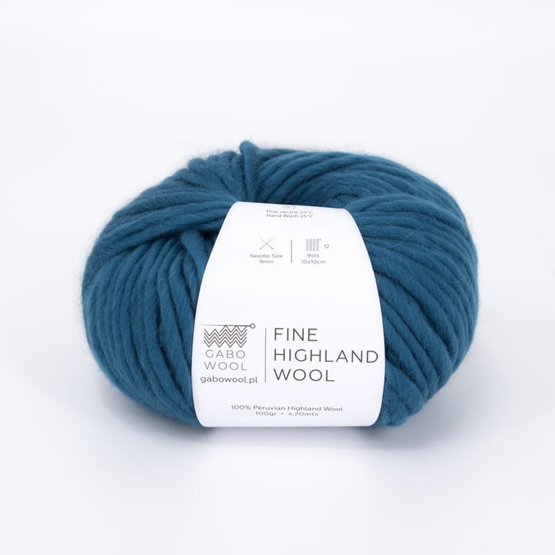 Włóczka Gabo Wool Fine Highland Wool 2396 / petrol