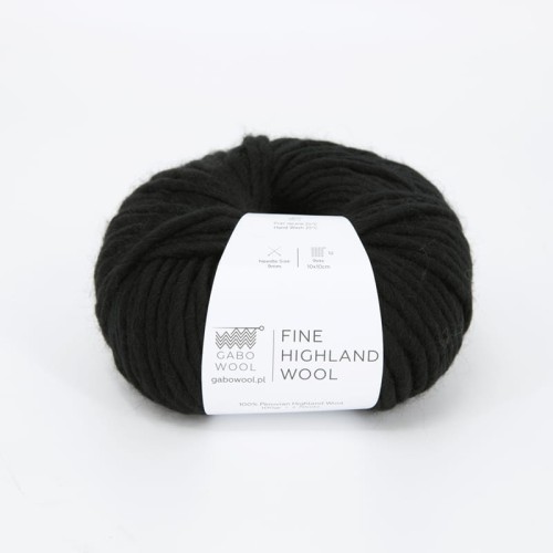 Włóczka Gabo Wool Fine Highland Wool 500 / czerń
