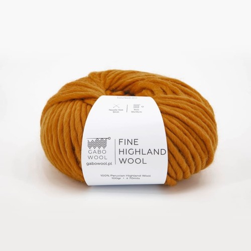Włóczka Gabo Wool Fine Highland Wool AM1180 / kurkuma