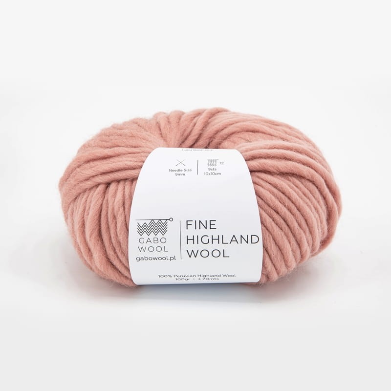 Włóczka Gabo Wool Fine Highland Wool RJ8384 / łososiowy