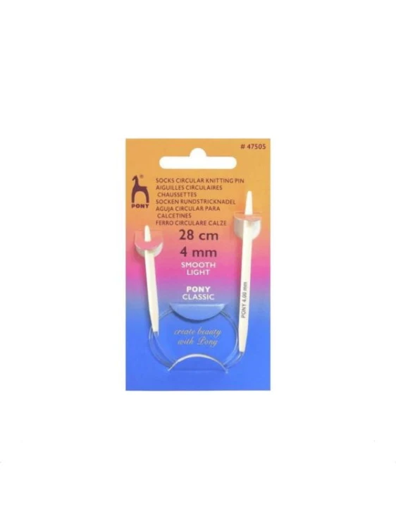 Druty skarpetkowe z żyłką Pony 28 cm - plastikowe
