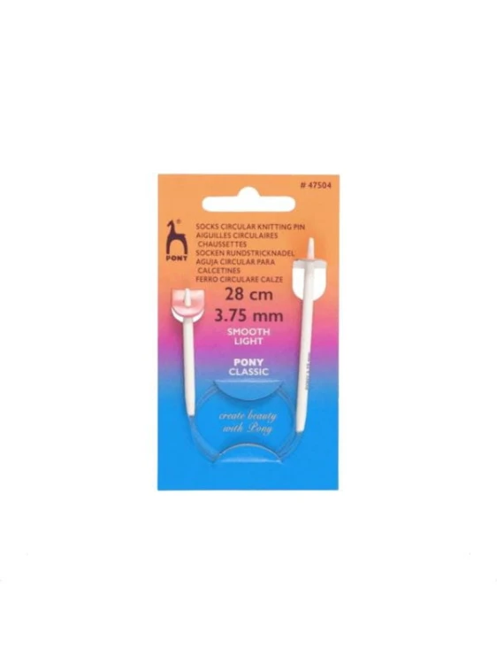 Druty skarpetkowe z żyłką Pony 28 cm - plastikowe