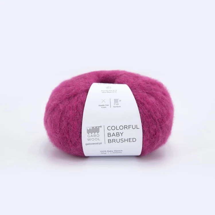 Włóczka Gabo Wool Colorful Baby Brushed 7500 / fuksja