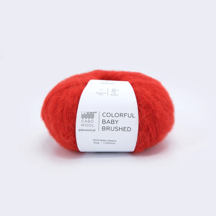 Włóczka Gabo Wool Colorful Baby Brushed 7383 / czerwień