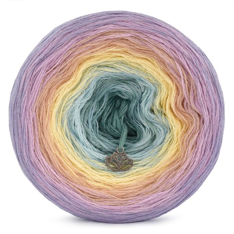 KOKONEK Merino 557 - Lawenda/jasny róż/łososiowy/żółty/lodowy błękit/ciemna mięta