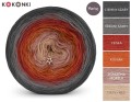 KOKONEK Merino 560 - Ciemny szary/średni szary/cegła/koniak/zgaszona morela/ciepły beż