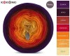 KOKONEK Merino 522 - Śliwka/wino/cegła/czerwień/pomarańcz/kurkuma/żółty