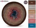 KOKONEK Merino 564 Brąz/cappuccino/ciepły beż/zgaszona morela/malwa/petrol