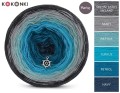 KOKONEK Merino 511 - Ciemny szary melanż/szary/patyna/turkus/petrol/navy