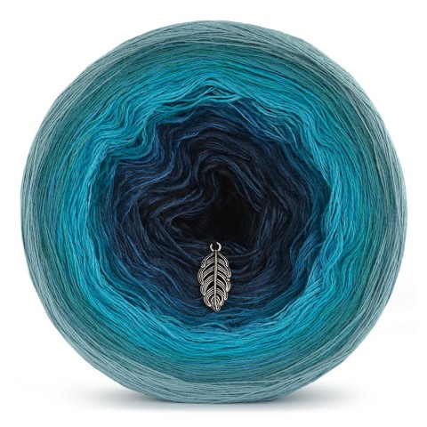 KOKONEK Merino 521 - Patyna/szmaragd/turkus/petrol II/navy/czerń