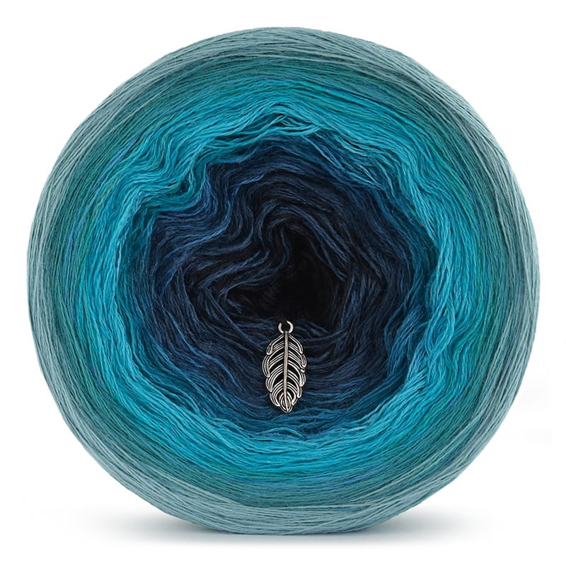 KOKONEK Merino 521 - Patyna/szmaragd/turkus/petrol II/navy/czerń