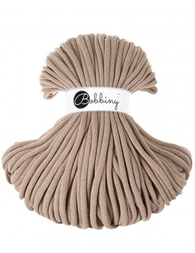 Sznurek pleciony bawełniany Bobbiny Jumbo / Piaskowy / Sand / 9mm / 100m