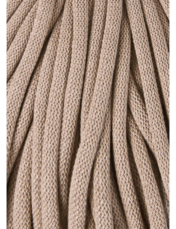 Sznurek pleciony bawełniany Bobbiny Jumbo / Piaskowy / Sand / 9mm / 100m