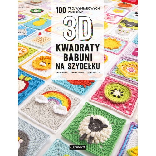 Książka 3D Kwadraty babuni na szydełku - w języku polskim