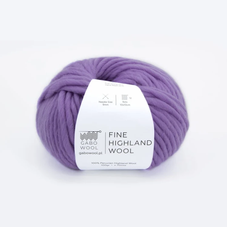 Włóczka Gabo Wool Fine Highland Wool  2818 /  lawenda