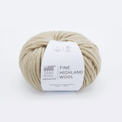 Włóczka Gabo Wool Fine Highland Wool  2402 /  piasek