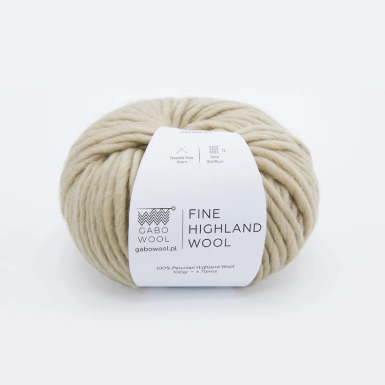 Włóczka Gabo Wool Fine Highland Wool  2402 /  piasek