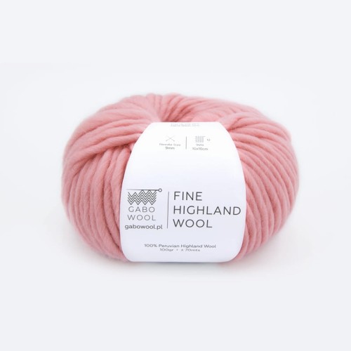 Włóczka Gabo Wool Fine Highland Wool  2244 /  róż