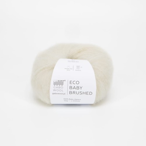 Włóczka Gabo Wool Eco Baby Brushed FTE1296 / naturalna biel