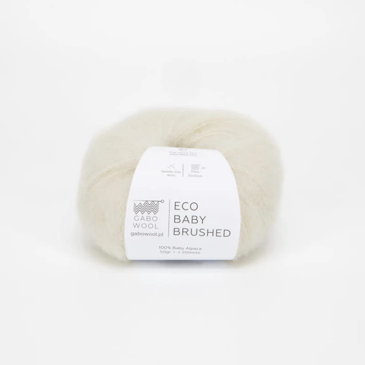 Włóczka Gabo Wool Eco Baby Brushed FTE1296 / naturalna biel